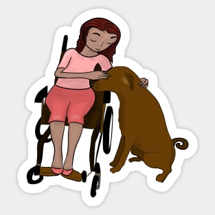 Love my therapy dog Sticker